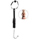 Zestaw Bondage z Hakiem Analnym 24 cm - Regulowany Pas 26-44 cm i Knebel Kulkowy 4,4 cm - 2