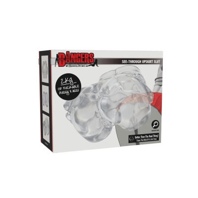 Przezroczysty masturbator See-Through 2 kg z podwójnym kanałem o głębokości 17 cm - 1