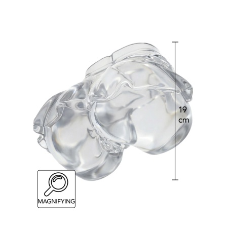 Przezroczysty masturbator See-Through 2 kg z podwójnym kanałem o głębokości 17 cm - 2