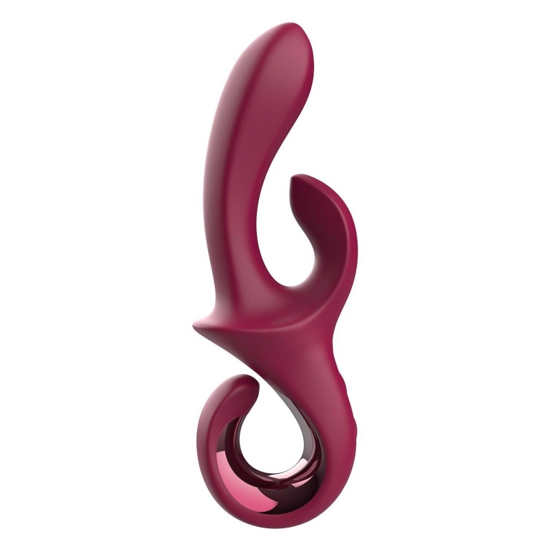 Wibrator duo Glam Duo z dużą główką 4,2 cm, dwoma silnikami i stymulatorem łechtaczki, długość 22,7 cm - 2