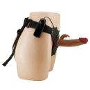 Strap-On Marion z regulowanymi nylonowymi paskami i wibracją - dildo 19 cm - 5