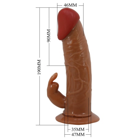Strap-On Marion z regulowanymi nylonowymi paskami i wibracją - dildo 19 cm - 10