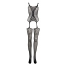 Fishnet and Lace Bodystocking - One Size - 8