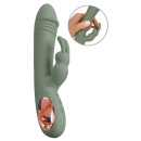 Wibrator króliczek Slim Rabbit Olive - podwójna stymulacja, 2 silniki, długość 21,4 cm - 2