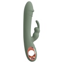 Wibrator króliczek Slim Rabbit Olive - podwójna stymulacja, 2 silniki, długość 21,4 cm - 3
