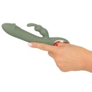 Wibrator króliczek Slim Rabbit Olive - podwójna stymulacja, 2 silniki, długość 21,4 cm - 8