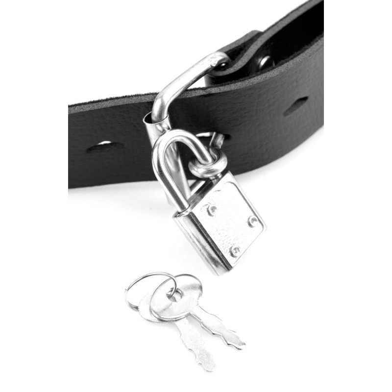 Knebel kulkowy z dildo FFS Deluxe Ball Gag – regulowane paski z klamrą, zamek z kluczem, dildo 17,5 cm (13 cm części wkładanej) - 6