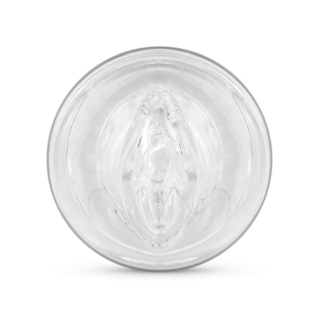 Masturbator dwustronny FPPR. Double-Sided - przezroczysty, żebrowany, kanał 11 cm - 6