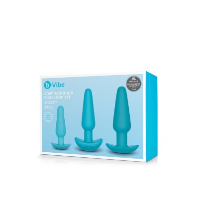 Anal Education Set Black - 7-elementowy zestaw treningowy z trzema zatyczkami analnymi 9 cm, 11,6 cm i 12,6 cm - 1