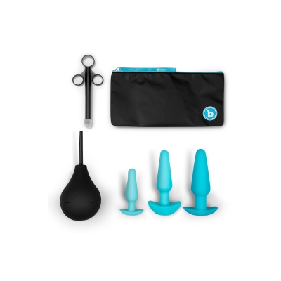 Anal Education Set Black - 7-elementowy zestaw treningowy z trzema zatyczkami analnymi 9 cm, 11,6 cm i 12,6 cm - 1 2