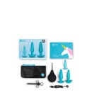 Anal Education Set Black - 7-elementowy zestaw treningowy z trzema zatyczkami analnymi 9 cm, 11,6 cm i 12,6 cm - 3
