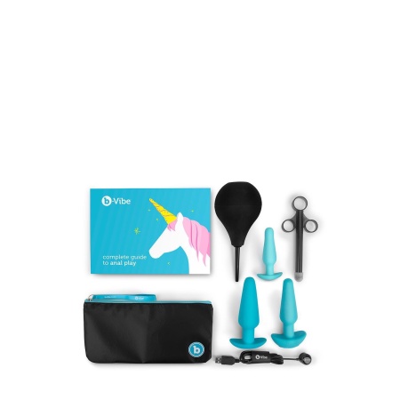 Anal Education Set Black - 7-elementowy zestaw treningowy z trzema zatyczkami analnymi 9 cm, 11,6 cm i 12,6 cm - 4