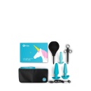 Anal Education Set Black - 7-elementowy zestaw treningowy z trzema zatyczkami analnymi 9 cm, 11,6 cm i 12,6 cm - 4