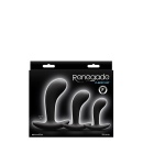 Korki analne stymulujące prostatę P-Spot Kit Black - zakrzywiony silikon, zestaw 3 rozmiarów 6,3-9,8 cm - 1