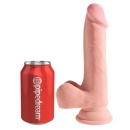 Dildo Triple Density 7.5" z jądrami — trójgęstościowa struktura soft-core z przyssawką, długość 22,9 cm - 2