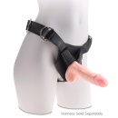 Dildo Triple Density 7.5" z jądrami — trójgęstościowa struktura soft-core z przyssawką, długość 22,9 cm - 8