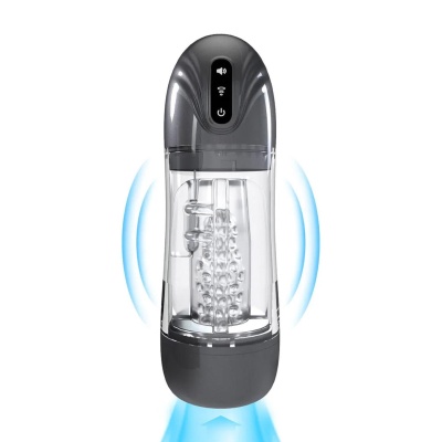 SonicPull - Suction and Vibration Masturbator Pump - Multimedia Enhanced - Gun Metal - 1