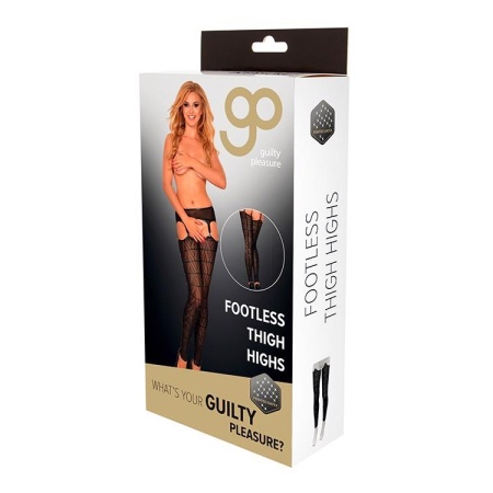 GP PRINTED DATEX FOOTLESS THIGH HIGHS - 1