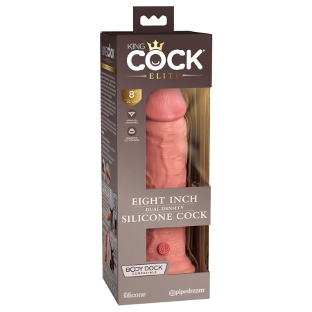 Dildo silikonowe KCE 8 Dual Density Cock Light z przyssawką 22 cm, średnica 5,4 cm - 1
