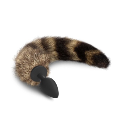 Korek analny Foxy Delight z ogonem – silikon nieporowaty, 6 cm długości, 2,7 cm średnicy - 1