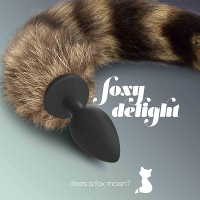 Korek analny Foxy Delight z ogonem – silikon nieporowaty, 6 cm długości, 2,7 cm średnicy - 1 2