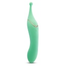 Wibrator dwukońcowy Stella Green z podwójnym silnikiem i wybrzuszeniem G-Stim, 22,8 cm - 1