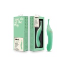 Wibrator dwukońcowy Stella Green z podwójnym silnikiem i wybrzuszeniem G-Stim, 22,8 cm - 2