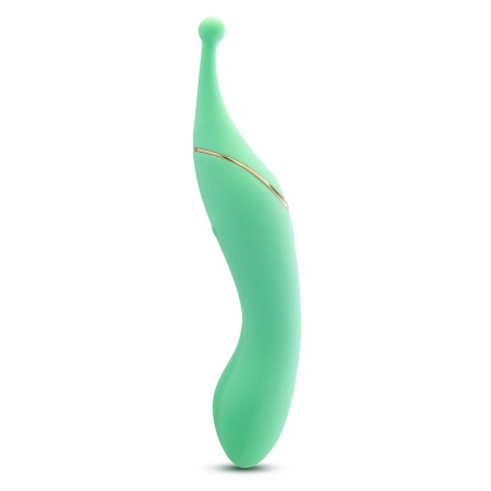 Wibrator dwukońcowy Stella Green z podwójnym silnikiem i wybrzuszeniem G-Stim, 22,8 cm - 3