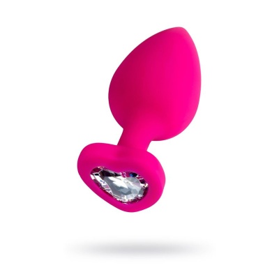 Anal Plug Diamond Heart - zwężona końcówka i rozszerzona podstawa z matowego silikonu - 1