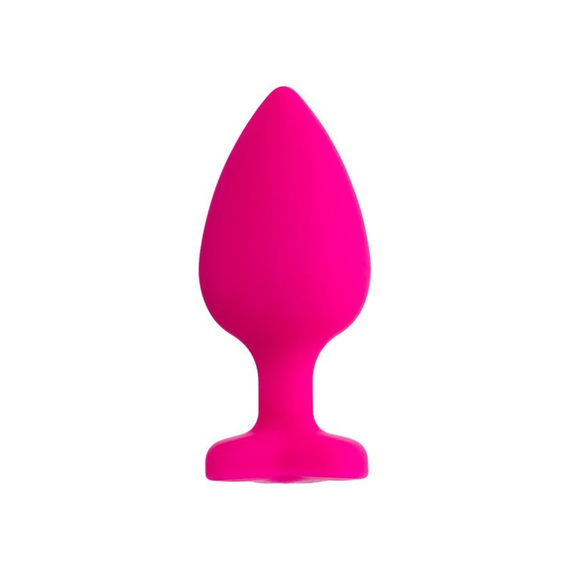 Anal Plug Diamond Heart - zwężona końcówka i rozszerzona podstawa z matowego silikonu - 2