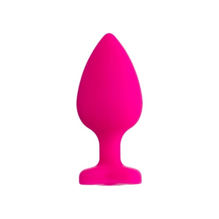 Anal Plug Diamond Heart - zwężona końcówka i rozszerzona podstawa z matowego silikonu - 2