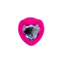 Anal Plug Diamond Heart - zwężona końcówka i rozszerzona podstawa z matowego silikonu - 3