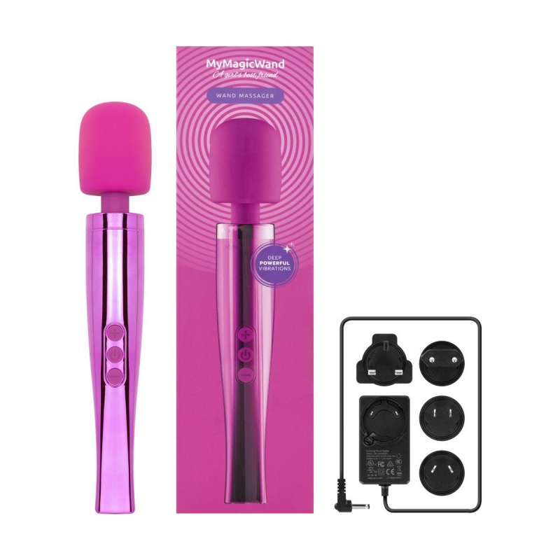 Masażer Wand MyMagicWand różowy z elastyczną silikonową głowicą, 6 prędkościami i 7 trybami wibracji - 11