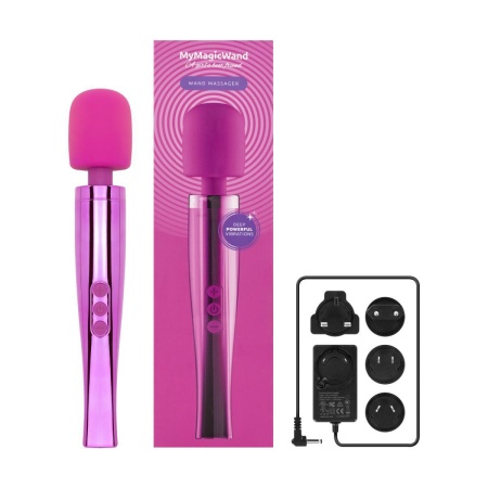 Masażer Wand MyMagicWand różowy z elastyczną silikonową głowicą, 6 prędkościami i 7 trybami wibracji - 11
