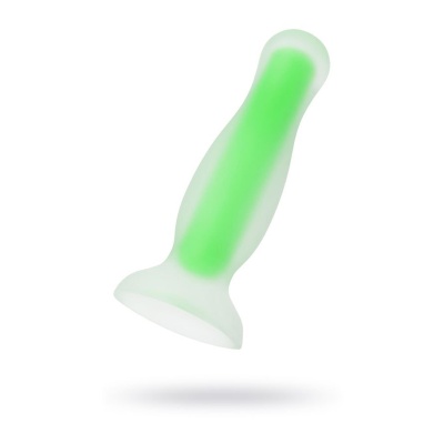 Korek analny Mortimer Glow - dwuwarstwowy silikon świecący w ciemności, 12,5 cm - 1