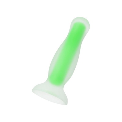 Korek analny Mortimer Glow - dwuwarstwowy silikon świecący w ciemności, 12,5 cm - 1 2