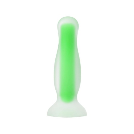 Korek analny Mortimer Glow - dwuwarstwowy silikon świecący w ciemności, 12,5 cm - 3