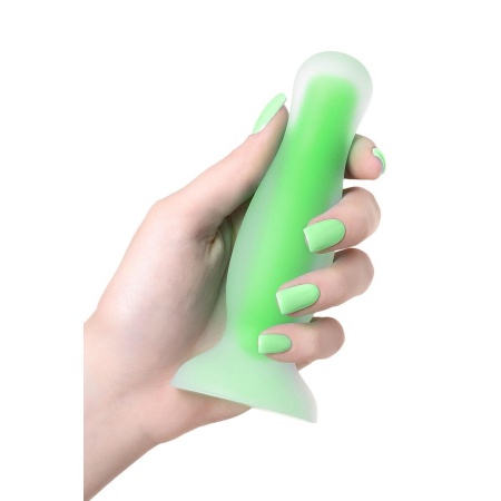 Korek analny Mortimer Glow - dwuwarstwowy silikon świecący w ciemności, 12,5 cm - 5