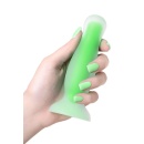 Korek analny Mortimer Glow - dwuwarstwowy silikon świecący w ciemności, 12,5 cm - 5