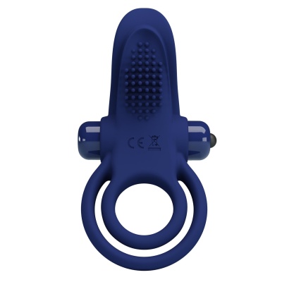 Podwójny pierścień erotyczny Powerful Ring z wibracjami, 15 cm - 1 2