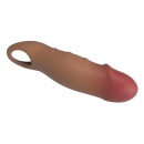 Nakładka na penisa Damell Brown - długość 19,8 cm, zwiększenie obwodu o 35% - 8
