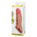 Nakładka na penisa Damell Brown - długość 19,8 cm, zwiększenie obwodu o 35% - 11