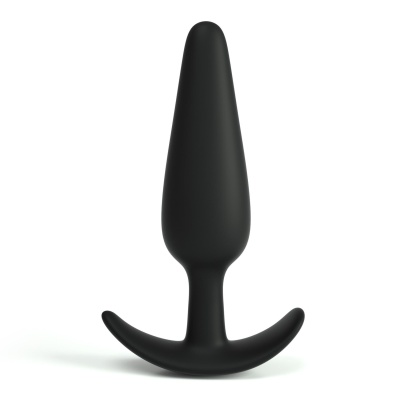 Czarny silikonowy anal plug TIC – mały, 8,5 cm - 1