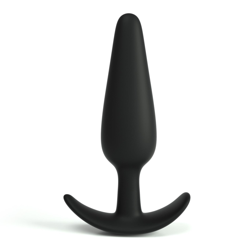 Czarny silikonowy anal plug TIC – mały, 8,5 cm - 1