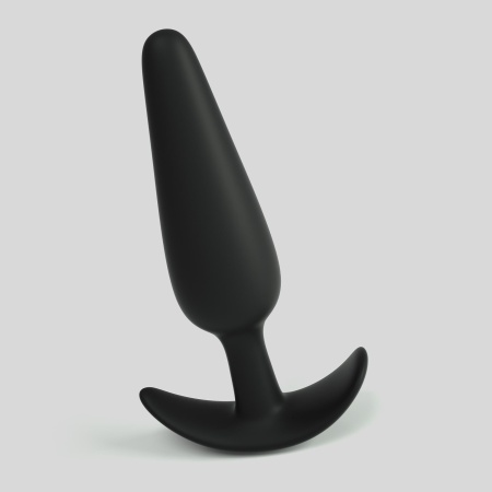 Czarny silikonowy anal plug TIC – mały, 8,5 cm - 2