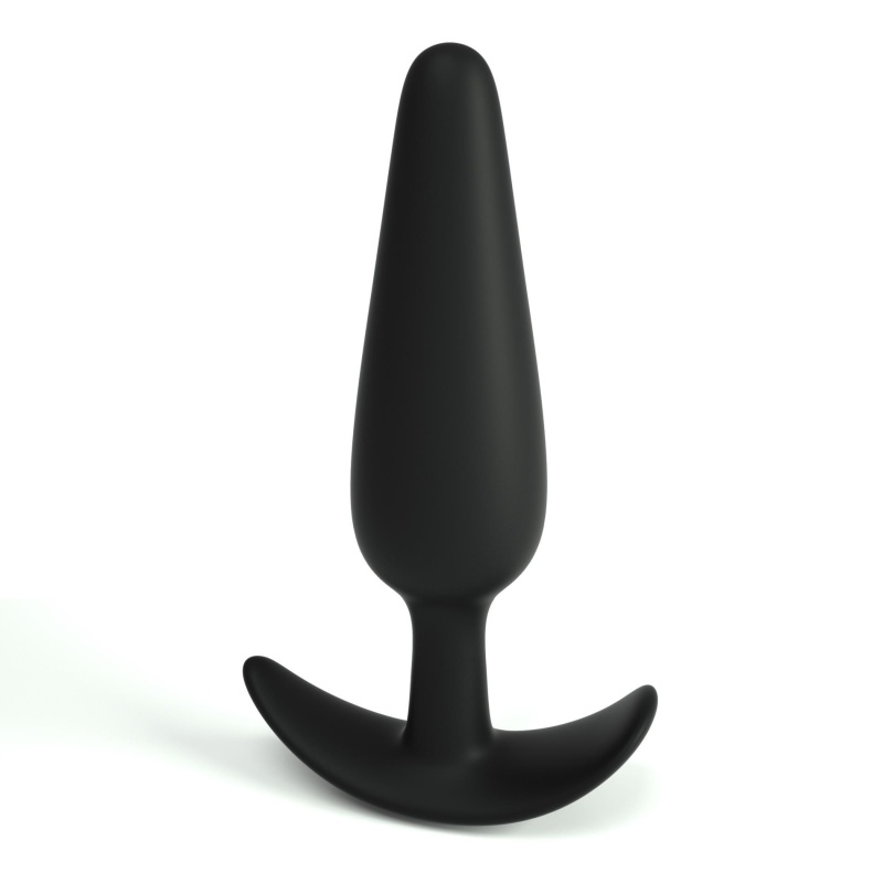 Czarny silikonowy anal plug TIC – mały, 8,5 cm - 3