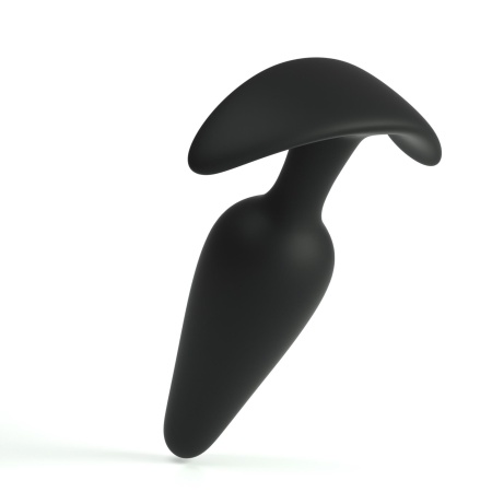 Czarny silikonowy anal plug TIC – mały, 8,5 cm - 5