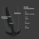 Czarny silikonowy anal plug TIC – mały, 8,5 cm - 7