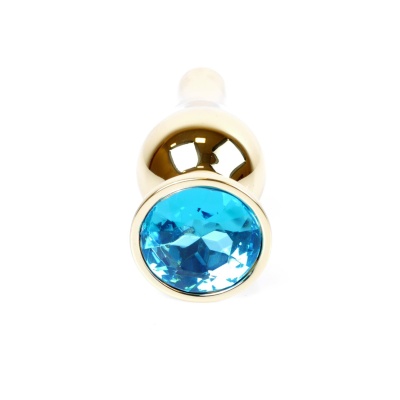 MyLove Toys - Jewellery Gold BUTT PLUG- Light Blue - 1