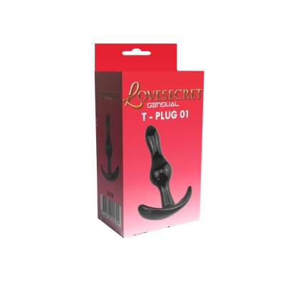 Korek analny T-Plug 01 8,5 cm Czarny - 1